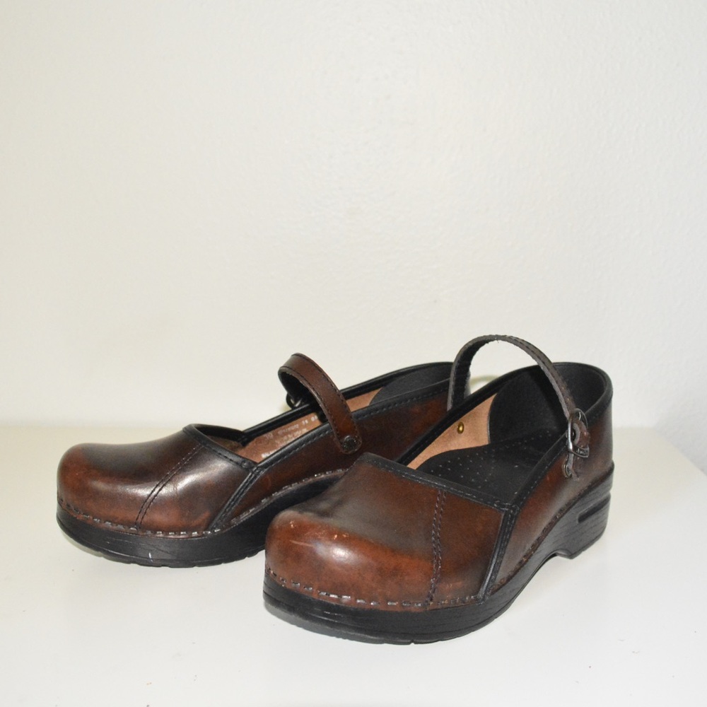Dansko Brown Mary Jane Clog Shoe